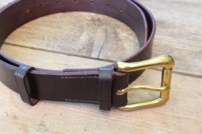 Fletcher Belt - Dark Havanna - Traditionally Handstitched