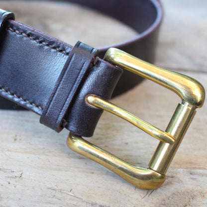 Fletcher Belt - Dark Havanna - Traditionally Handstitched