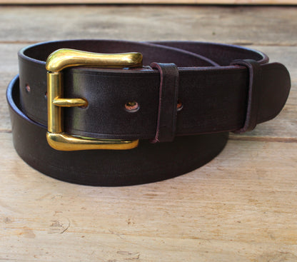 Fletcher Belt - Dark Havanna - Traditionally Handstitched