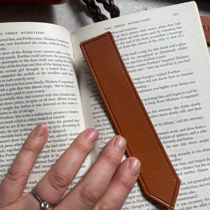 Leather Bookmark - Pointed