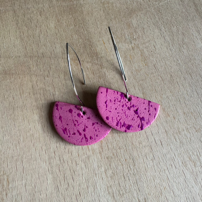 Colour Splash Half Moon Earrings